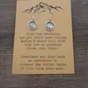 Stud -oorbellen 1Pair Mountain Earring met Hook Camping Christmas Gift