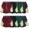 Mens Logo Imprimé Lettres Cocotier Couleur Blocage Sport Shorts PANNEAU LOGO COURT Premium Panneau Coton Nylon Mélange Court