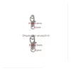 Clasps Hooks Zinc Alloy Gold Plated Sier Plate Lobster Clasp Spring Buckle Material Lxk001 Drop Delivery Jewelry Findings Component Dhkhf