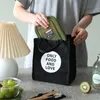 Backpacking Packs Portable canvas insulated lunch picnic handbag dinner food container hot ice cooler storage bento box cloth bag P230524