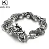 Bracelets Punk Dragon lien chaîne hommes Bracelet en acier inoxydable 316L Vintage Viking métal Bracelets Rock Party bijoux Animal hommes Bracelet