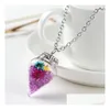 Pendant Necklaces Drifting Bottle Necklace Glass Er Dried Flowers Hay Wishing Gsfn290 With Chain Mix Order Drop Delivery Jewelry Pend Dhceq