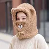 Bonnets Bonnet/Crâne Casquettes Hiver Chaud Chapeau En Peluche Tête De Mort Masque Ours Masque Coton Plus Velours Rembourré Extérieur Équitation Et Coupe-Vent CostumeBeanie/Crâne