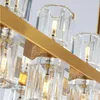 Ljuskronor moderna kristallkronkronor för vardagsrum rund hängande lampa hembelysning fixturer lyxguldsupphängning
