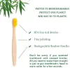 Szczoteczka do zębów 100pcs Dzieci Ekologiczne bambus szczoteczki do zębów przenośna drewniana miękka szczotka do zębów dostosowana grawerowanie laserowe 230524