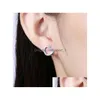 Stud Womens Sterling Sier Plated Flat and Hollow örhängen GSSE109 Fashion 925 Plate Earring Jewelry Gift Drop Delivery DHR5R