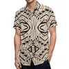 Chemises habillées pour hommes Chemise décontractée pour hommes Haut ample T-shirt à manches courtes Belle tribu polynésienne des Samoa