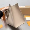 Deluxe handbag designer tote bag monograms pattern handbags womens onthego casual leather shoulder bags large totes handbag MM GM
