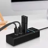 Hub Plug Play Tragbare Größe 4 Ports USB 3.0 Ein/Aus-Schalter AC Adapter Kabel Splitter Für PC Laptop Rf