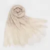 Halsdukar 2023 muslimska mjuka spetsar hijab halsduk kvinnor fast färg huvudduk långa sjalar wraps pannband mode femme bandana