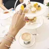 Pulseiras novo 2022 na moda marca quente presentes de aniversário jóias pulseiras para mulheres girar bola grânulo pulseira jóias de casamento aberto rosa ouro