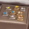 Wedding Rings White Colors Star roestvrijstalen knokkelring verstelbaar voor vrouwen mode sieraden accessoires feest geschenk
