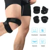 Knie -pads elleboog 1 pc whcmjp sport knipad dubbele patella patella pees ondersteuning strap brace kussenbeschermer open wrap band fitness