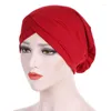 Vêtements ethniques Hijabs Turbans pour femmes mode tissu élastique multifonctionnel inde front croix chapeau bandeau chimio 163