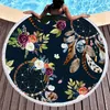 Dreamcatcher Summer Round Beach Handdukar Bohemian Bath Shower Handduk Circle Swim Yoga Picknick Mat Bikini Cover Up Serviette de Plage