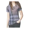 SSクラシックデザイナーレディースTシャツ面白い3DラティステリアプリントガールTシャツファッションサマーo首の短袖高弾性9服目トップAAA