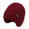 Cycling Caps Winter Hat Riding Cap Ski Fishing Woolen Thermal Knitting Cold-Proof Cotton Outdoor