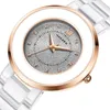 ساعة معصم Nakzen Women's Quartz Fashion Simple Ceramics Watch Watch Ceramic Band 30m Waterproof Diamond Watch Watches Relogio
