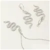 Kolczyki naszyjnik metalowy wąż z diamentami naszyjniki kolczyki zestaw biżuterii GSFS026 Moda Zestaw podarunków upuszczenie Dhujq