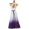 Stage Wear Gradient Modern Dancing Dress Women Party Latin Dance Volwassenen Ballroom Competum Kostuum Oefen Kleding SL8435