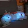 Plush Dolls 60CM Cute Glowing LED Light Unicorn Plush Toys Lovely Luminous Animal Unicorn Pillow Stuffed Dolls for Children Kids Xmas Gifts 230523