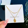 Pendant Necklaces LISM Stainless Steel Simple Personality Double Layer Round Necklace Jewelry Wholesale For Women