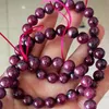 Bracelets JD Top Quality Genuine Deep Purple Red Ruby Beads Bracelet Men Women Natural Gemstone Energy Stretch Bangles Wristband Jewelry