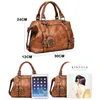 Borse da sera 2023 Femme Borsa a mano di lusso vintage Borsa a tracolla in pelle morbida Designer Donna Casual Tote Travel Ladies Hand