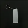 Sublimation Alluminio Rectangle Blank Keychains Trasferimento Tastina di consumo Due lati possono stampare nuovo arrivo6082534