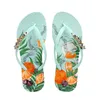 Sandals Womens Printed Flip flops Anti slip Casual Cartoon Clip on Slippers Wear Flat Waterproof Beach Shoes 230417