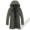 Piumino da uomo Plus 10XL 9XL 8XL 6XL Giacca invernale lunga e calda Uomo Abbigliamento antivento di marca Cappotto autunnale in cotone maschile Qualità Parka nero