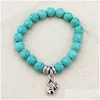 Bracelets à breloques Éléphant de Bohême Turquoise Bracelet anti-fatigue perlé fait à la main Gsfb188 Mix Order 20 Pieces A Lot Drop Delivery Juif Dhj6N
