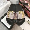 Designer Sandals Men Women Slides with Correct Flower Box Dust Bag Shoes snake print Slide Summer Wide Flat Sandal Slipper Size 35-46