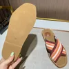 10a Famous Slide Sandal Chol Designer Canvas Slippers Sandales pour femmes Sandales Woody Mule Sandels Slides Ladies Chaussure Mabine de plage Sandales