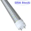 4FT T8 T10 T12 LED Tube Light Bulbs 48" G13 72W 6000K Cool White AC85-285V Fluorescent Replacement Dual-end Powered Ballast Bypass Fixture Clear Cover usastar