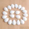 Loose Gemstones Natural White Jade Teardrop 13X18Mm Cabochon No Hole Beads For Diy Jewelry Making Earrings Bracelets Necklace Rings Dhq7S