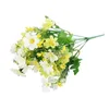 Dekoracyjne kwiaty wazon z sztucznymi sztucznymi krzewami Daisy Wildflowers Jedwabne rośliny dekoracja kwiatów