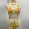 Costumi da bagno da donna Sexy Halter Scava fuori Micro Bikini 2023 Costume da bagno da donna nuovo Neon Costumi da bagno Donna Estate Backless Lace Up Bikini Costume da bagno T230524