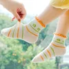 Meias 5 pares/lote 2023 Summer Cotton Girls meninos de meninos e adolescentes Site de moda de desenho animado Spring Spring New Children's Socks para 1-12 G220524