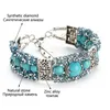 Tennis Femmes Perles Cylindriques Tibétain Sier Turquoise Bracelets Gstqb036 Cadeau De Mode Style National Femmes Hommes Bracelet Diy Drop D Dh7Mw