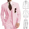 Ternos masculinos Design mais recente Projeto Royal Blue Suit 2023 Two Bottons 3 Peças Homem Homem Slim Fit Party Wear Costume Homme