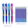 Ballpoint Pens Large Capacity Ink Erasable Pen 05mm Push Automatic Gel Washable Handle Magic Refills Rods Longer Writing School 230523