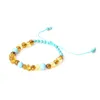 Link armbanden verstelbare armband Amber kralen sieraden koord enkelband mode geschenken c1fc