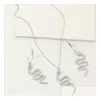 Ohrringe Halskette Metall Schlange mit Diamanten Halsketten Ohrring Schmuck Sets Gsfs026 Mode Frauen Geschenk Set Drop Lieferung Dhujq