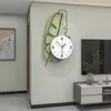 Horloges murales Nordic 3d Clock 2023 Decor Fresh Leaf Design Modern Home Decoration Silent