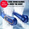 Yeni Asma Boyun Fan Dijital Ekran Power Ventilador Bladess Boyun Bandı Fan Taşınabilir Mini Hava Soğutucu USB Şarj Edilebilir Elektrik Fanları