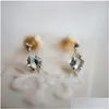 Boucles D'oreilles Inspirées Design Sier Incrusté De Diamants Bleus Mini Romantique Bijoux Lumineux Accessoires De Fiançailles Pour Les Femmes Drop Del Dhgarden Dhul3