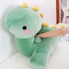 Plush -poppen 25 ~ 60 cm ultra zacht dinosaurus pluche speelgoed naar beneden katoen kawaii dino plushie peluche roze blauw groen feest dieren prop decor kinderen cadeau 230523