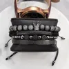 Charm Bracelets 럭셔리 로마 왕관 팔찌 스테인레스 스틸 펄스이라 남성 조절 가능한 세트 커플 보석 선물