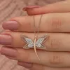 Pendant Necklaces CAOSHI Fashion Exquisite Dragonfly Necklace Female Party Accessories With Brilliant Cubic Zirconia Fancy Insect Jewelry